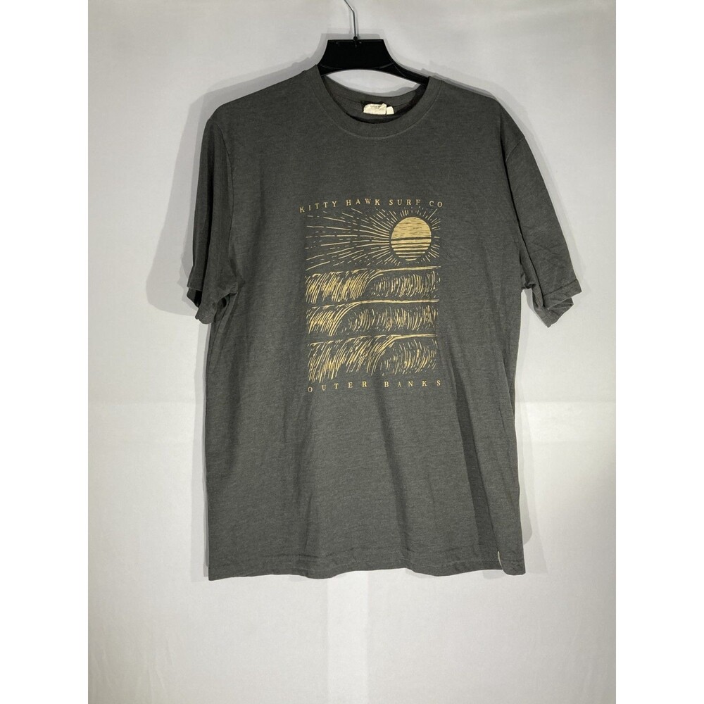 Kitty Hawk Surf Co Outer Banks Graphic Tee Shirt Mens Size XL Gray